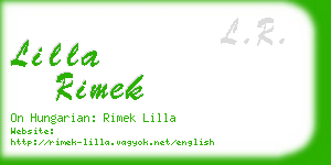 lilla rimek business card